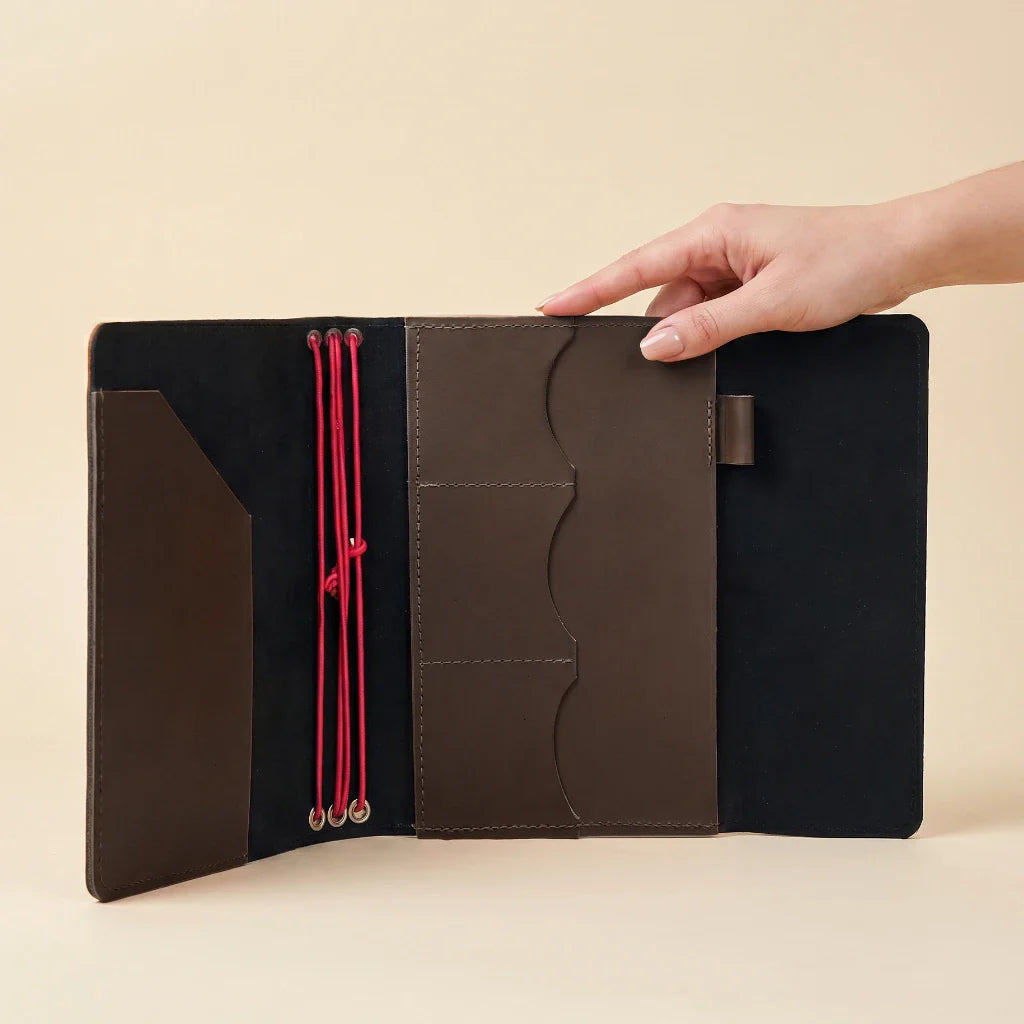 Black Onyx Almeria A4 leather journal
