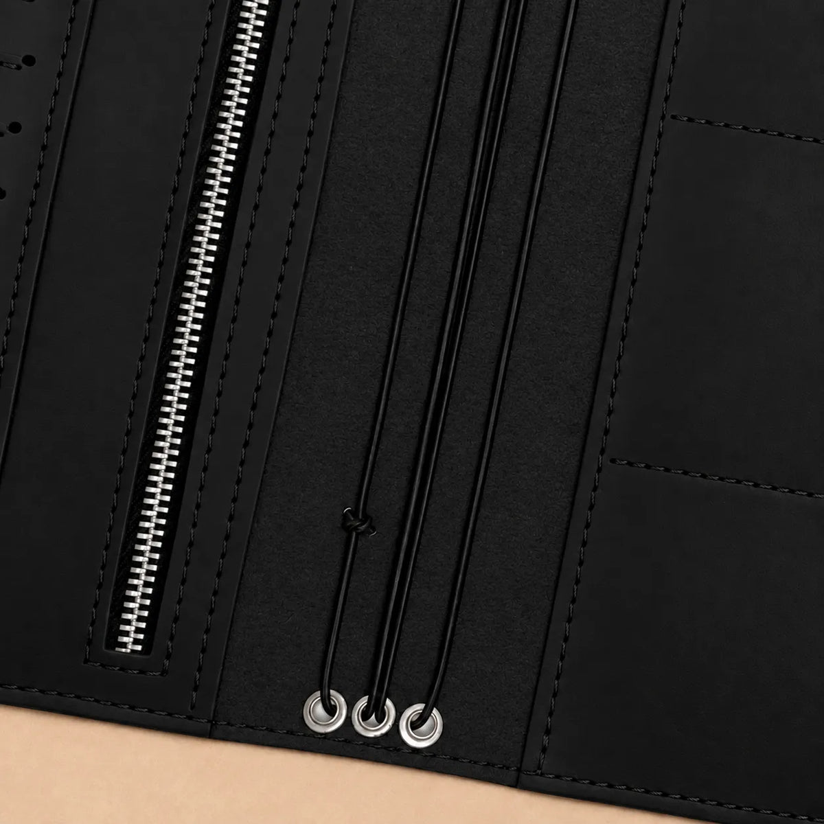 Premium Crazy Horse leather notebook cover with inner pockets for everyday organization