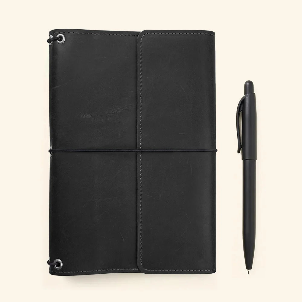 Refillable leather journal portfolio combining elegant design, durable materials, and everyday practicality.