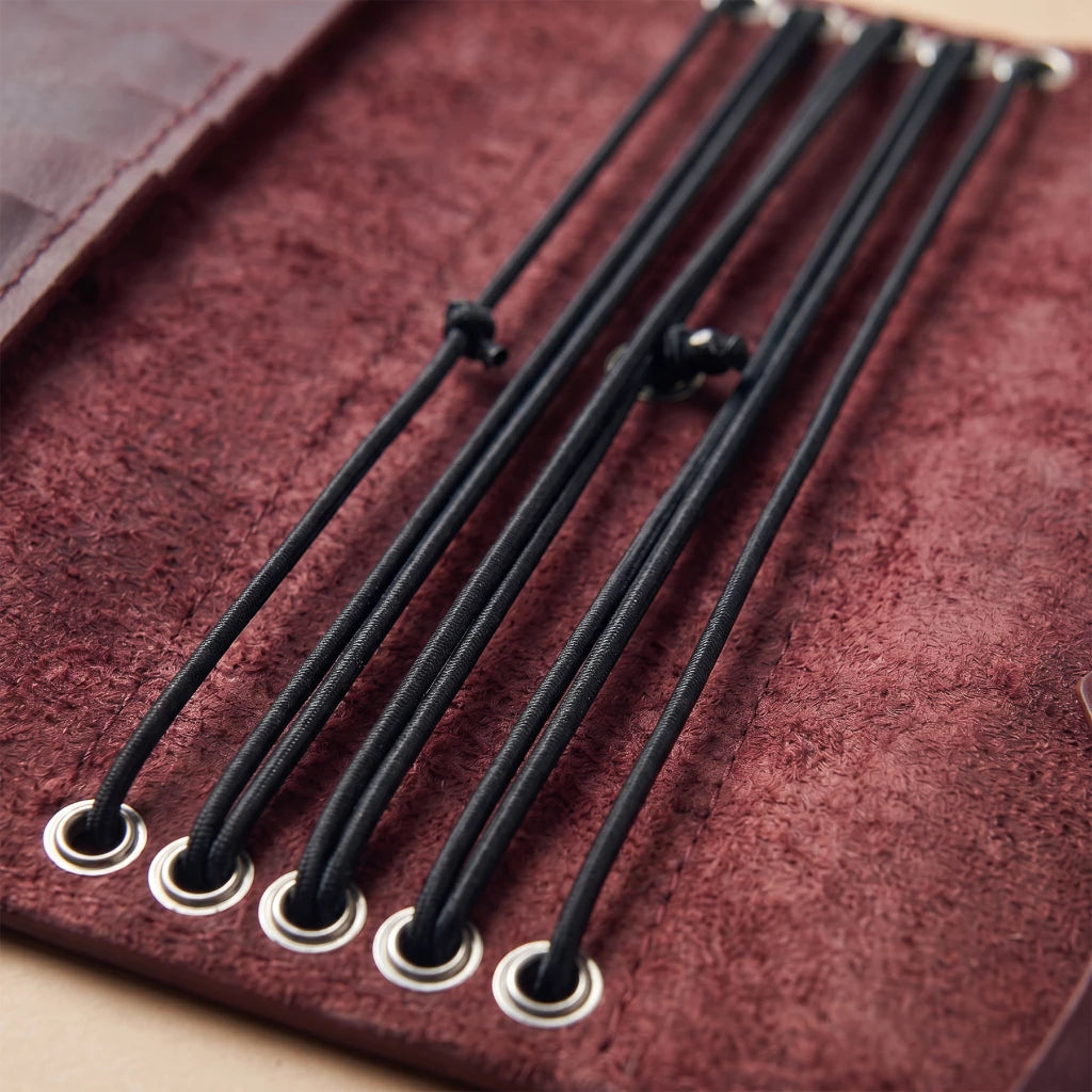 Functional leather journal cover with multiple inserts and compartments