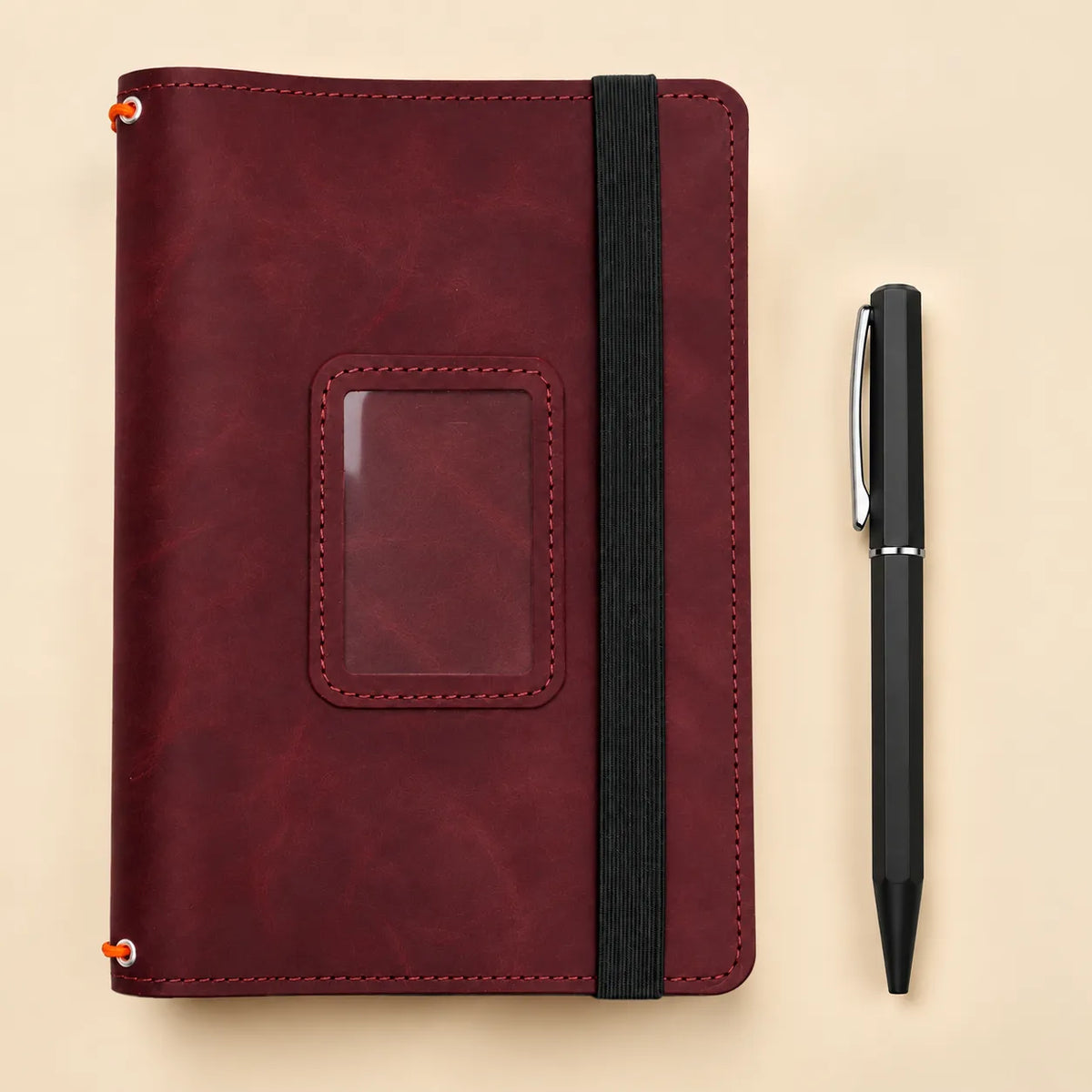 Premium leather notebook jacket made from durable Crazy Horse cowhide with rustic appeal.