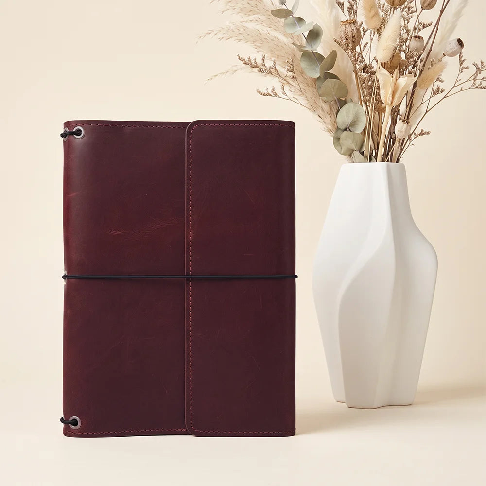 Genuine leather notebook portfolio designed for writers, students, artists, and professionals alike.