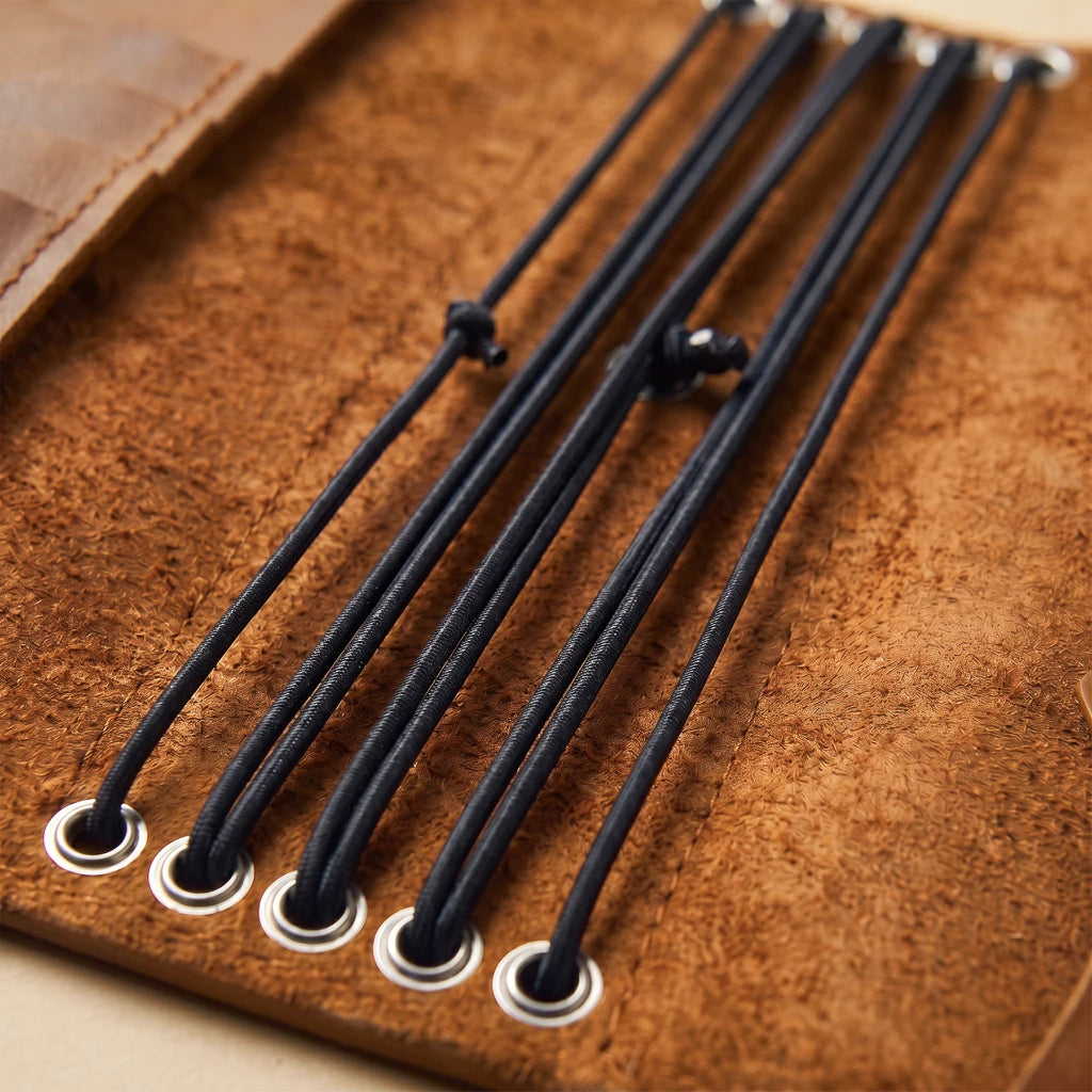 Stylish leather notebook organizer with practical pockets and inserts