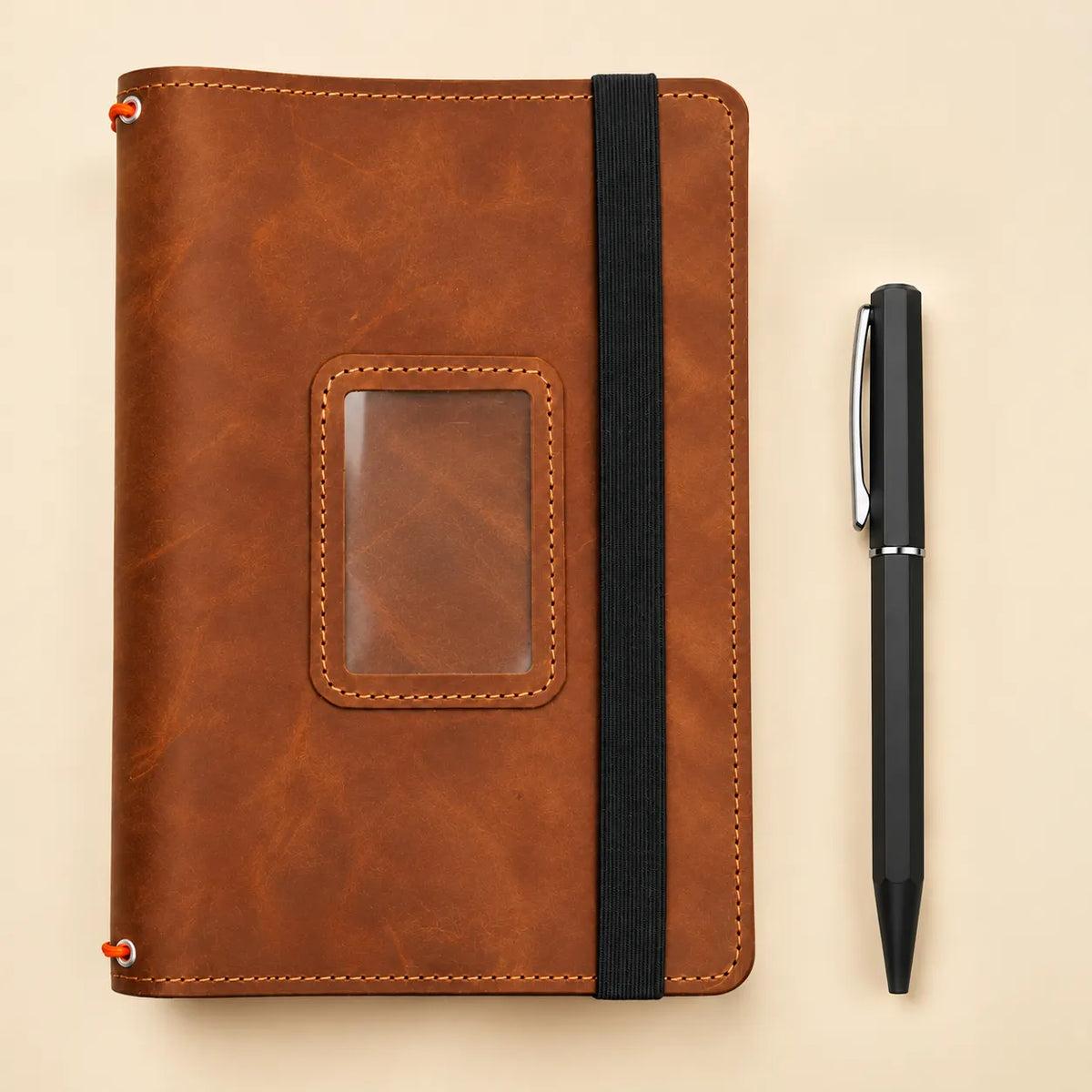 Artisan-crafted notebook cover showcasing first-grade leather and a beautifully aged appearance.
