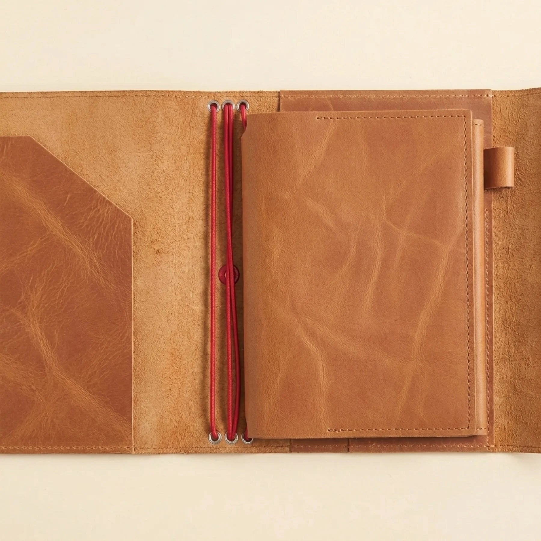 Leather insert with pockets perfect for planner and notebook covers