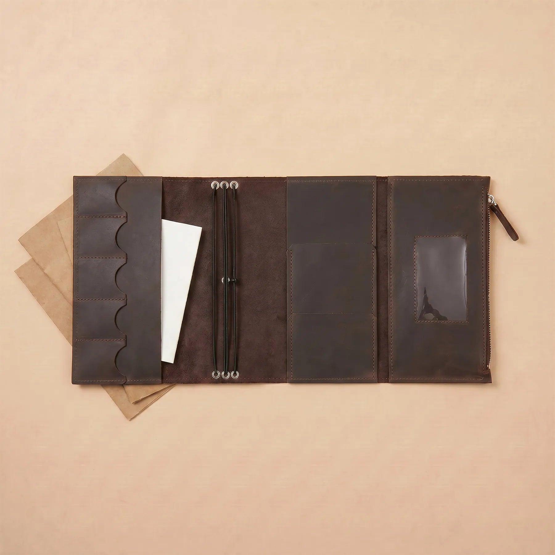 Premium handcrafted leather journal cover made from durable full grain leather.