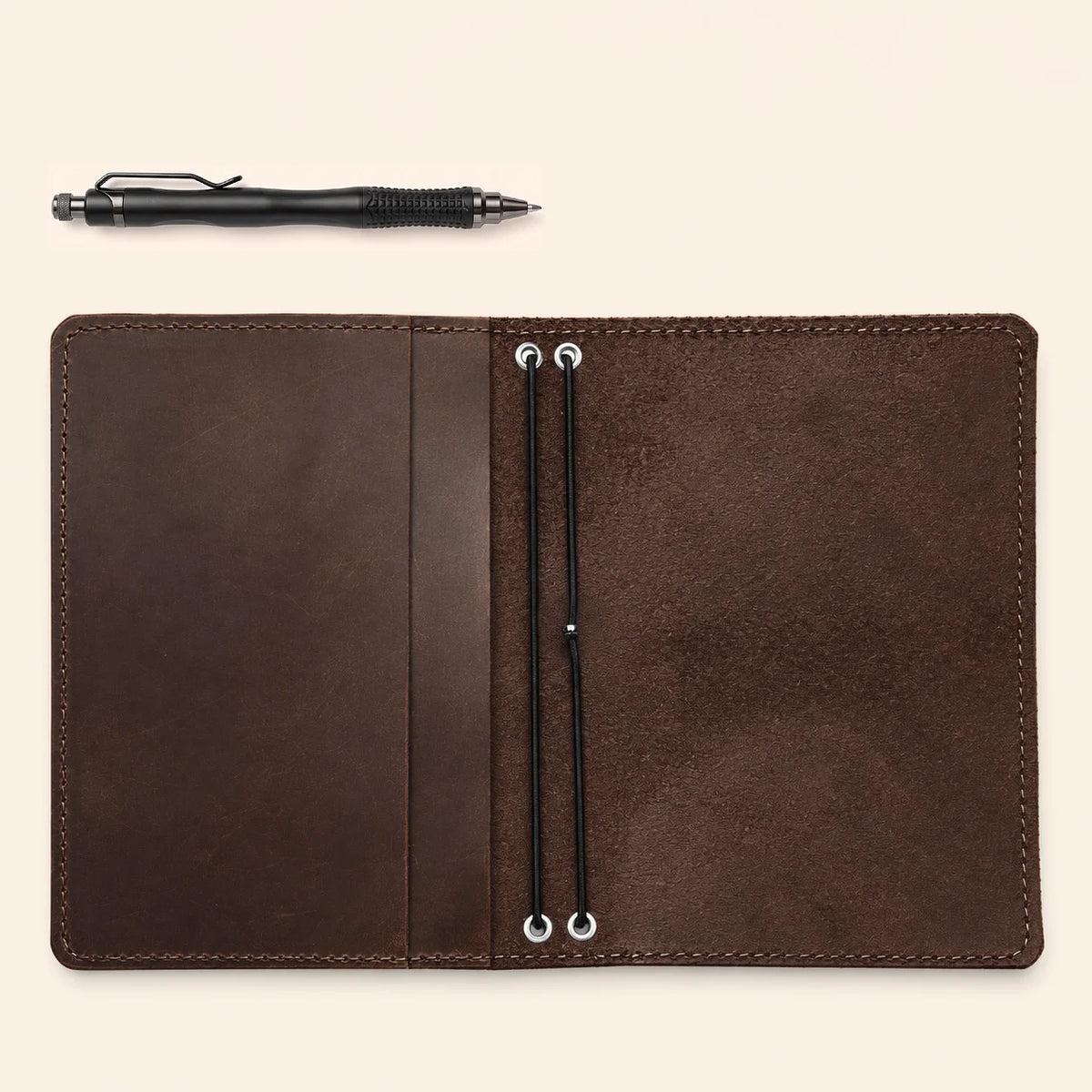 Handmade first grade Crazy Horse cover with secure elastic holders and storage compartments