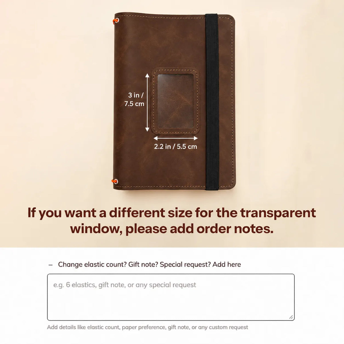 First-grade leather notebook cover featuring authentic Crazy Horse leather characteristics.
