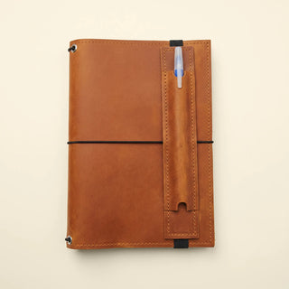 Leather Notebook Pen Holder Scribe