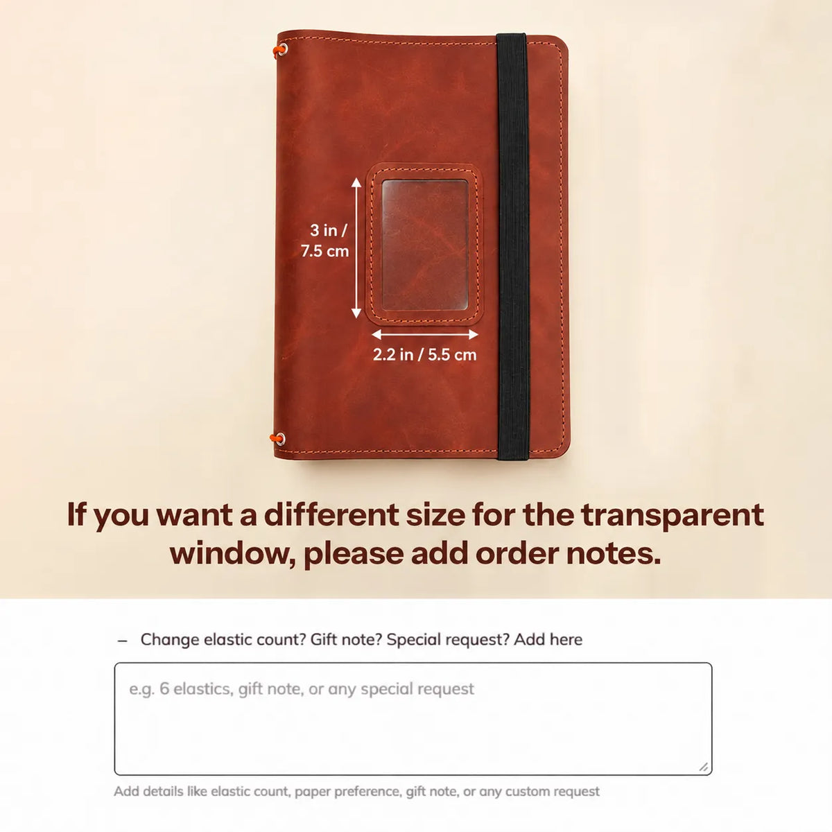 Handmade journal cover made from durable first-grade natural Crazy Horse leather.