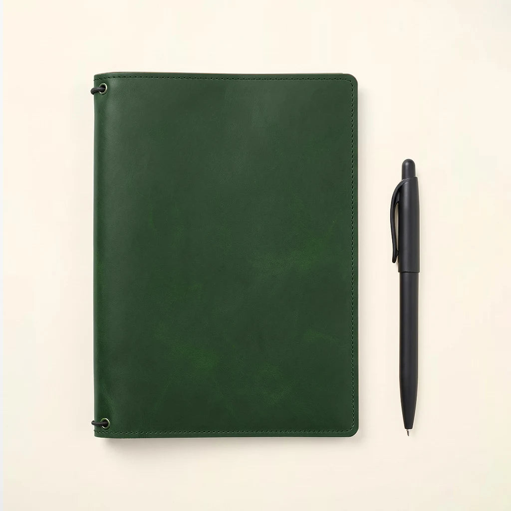 Refillable notebook folio designed for professionals, travelers, and journal enthusiasts.