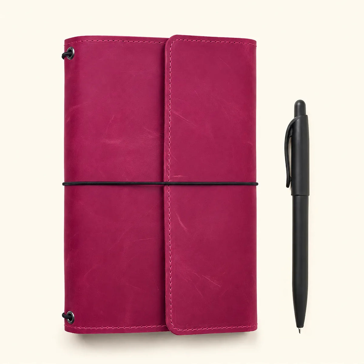 Genuine natural leather journal cover showcasing premium Crazy Horse leather quality.