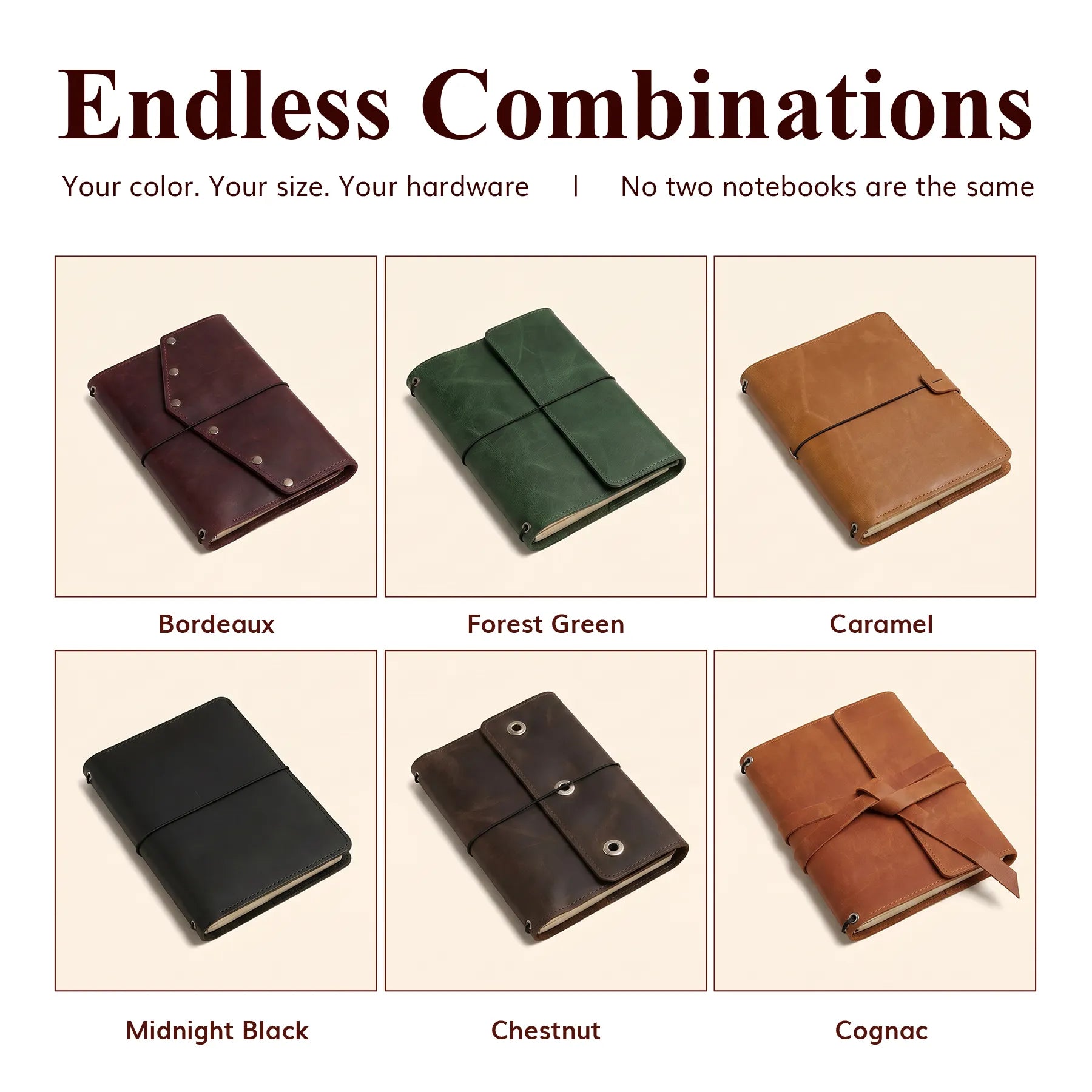 Endless combination of designs for your notebooks