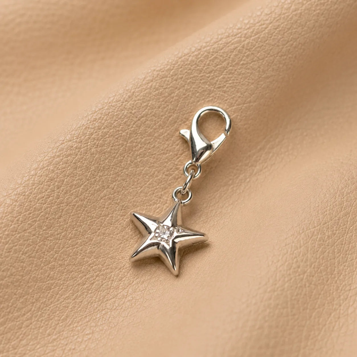 Metal star notebook charm decorating elastic closure with a simple handcrafted accent.