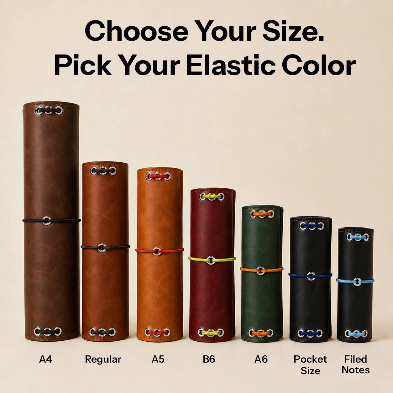 Leather Notebook Cover In Different Size