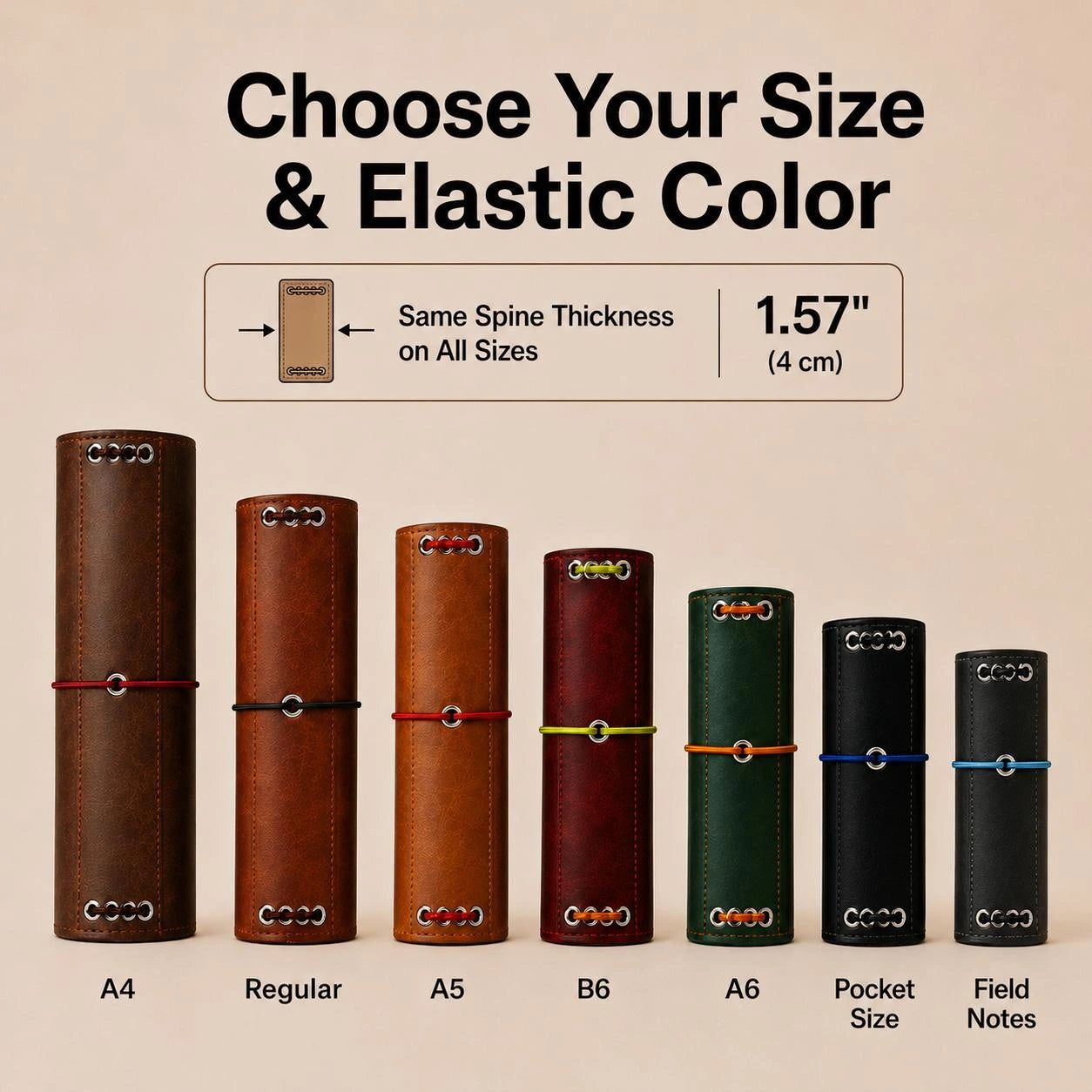 Leather Notebook Cover In Different Size
