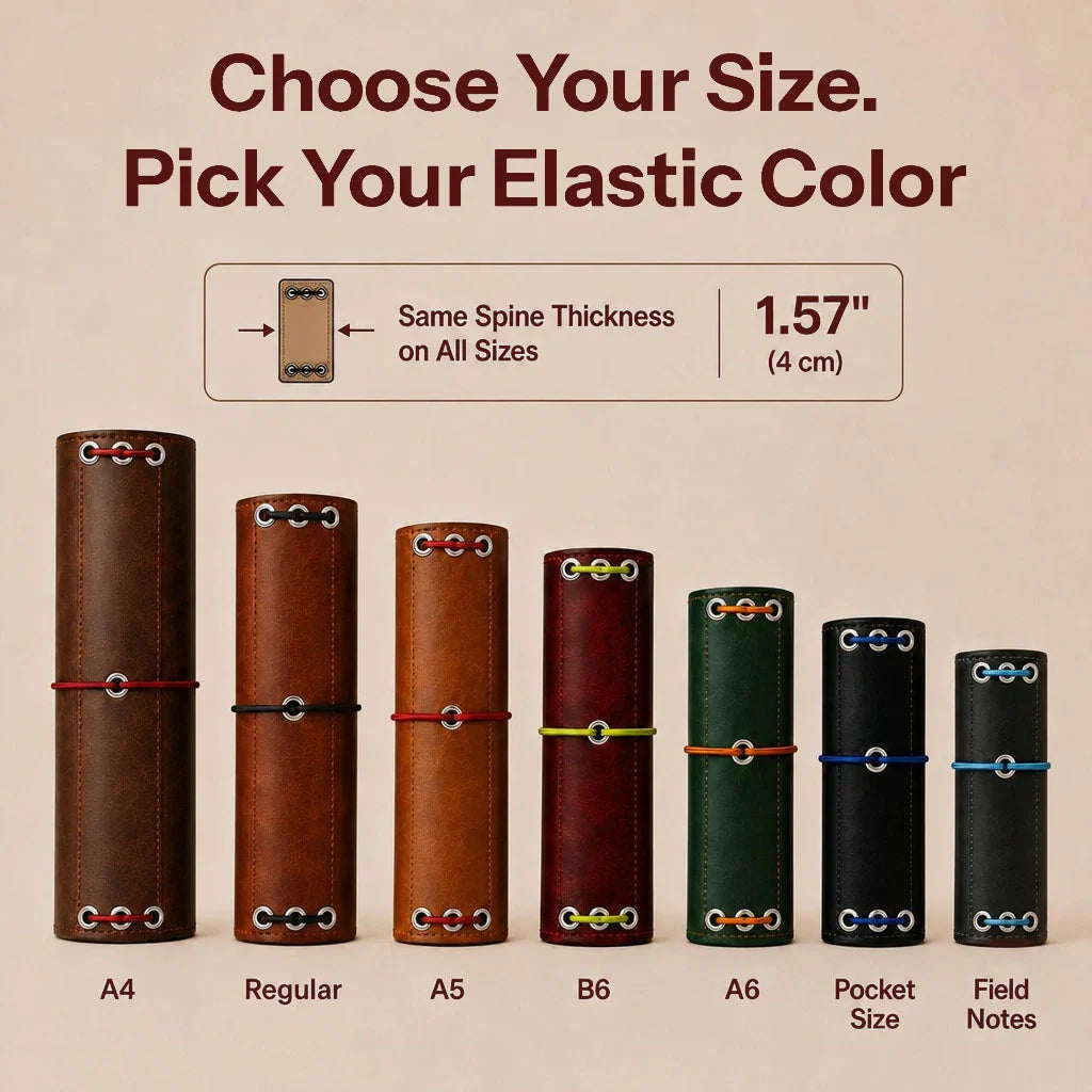 Leather Notebook Cover In Different Size