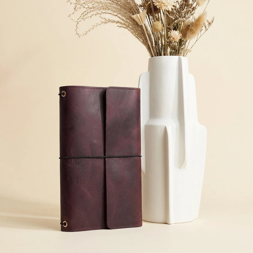 Engraved Leather Notebook Cover