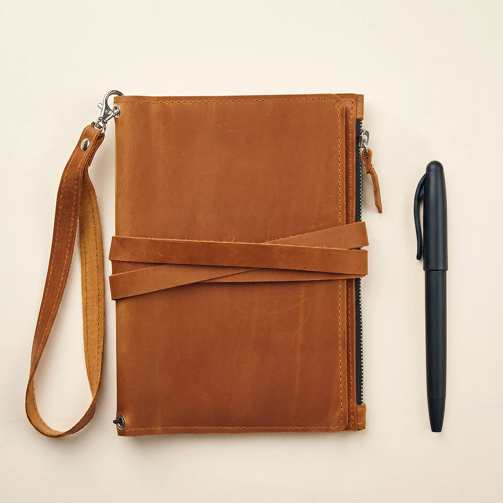 A5 Engraved Leather Notebook