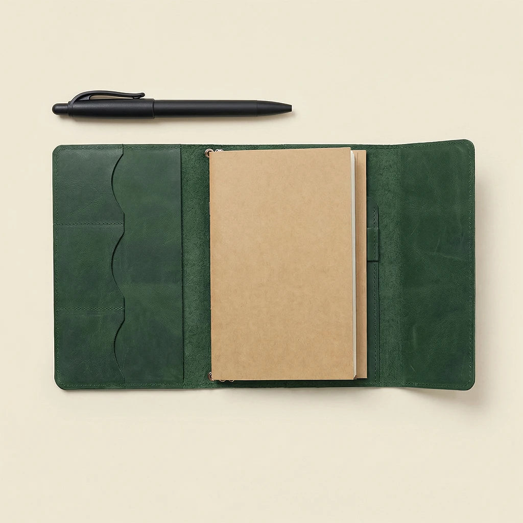 Green Leather Journal Cover