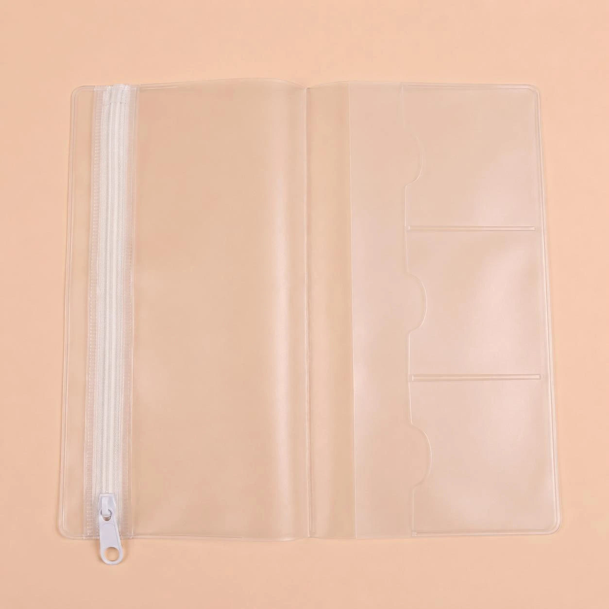 Transparent zipper insert for A5 journals