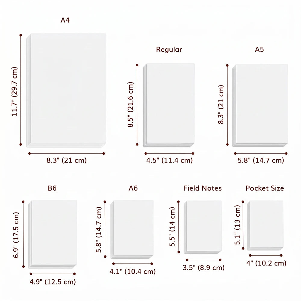 Asperaria paper size guide