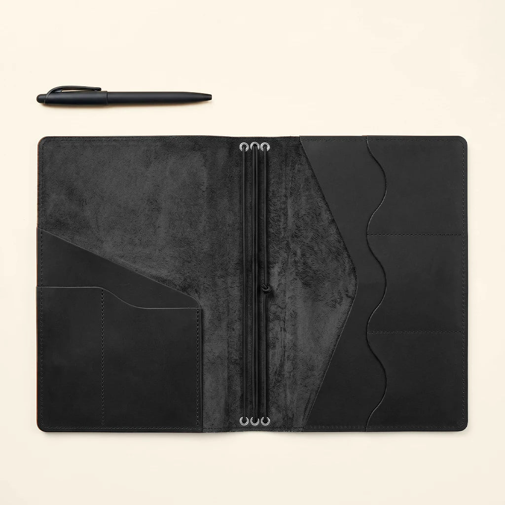 Handcrafted notebook cover designed for journaling, sketching, and note-taking.