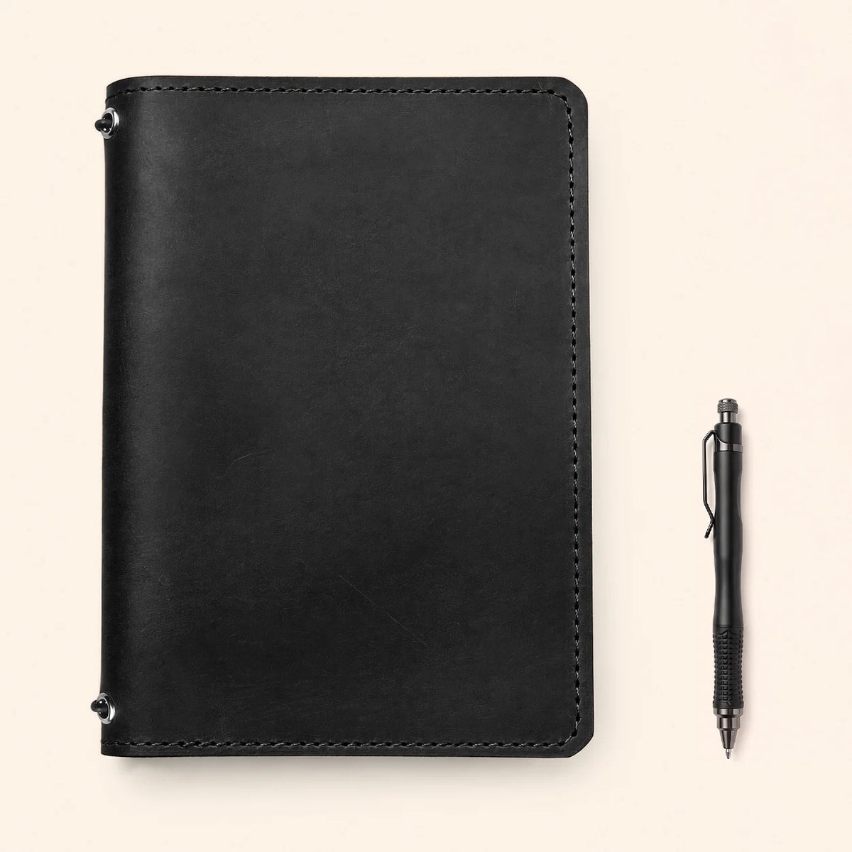 Premium natural Crazy Horse journal holder displaying distinctive grain and functional compartments
