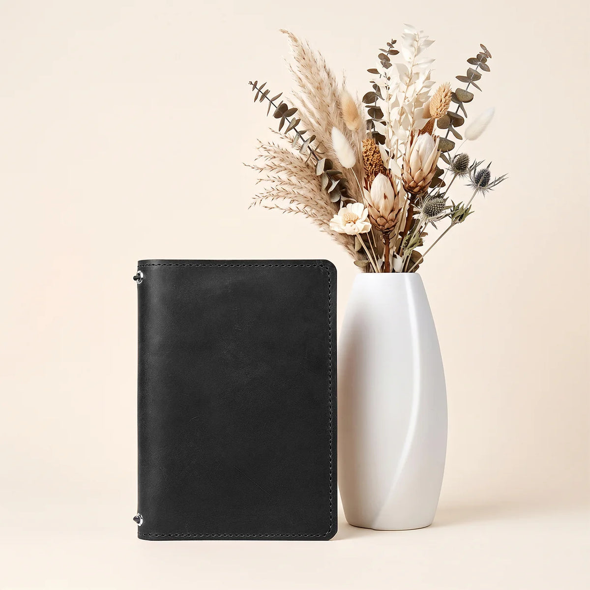 First grade Crazy Horse leather journal cover with durable construction and inner pockets