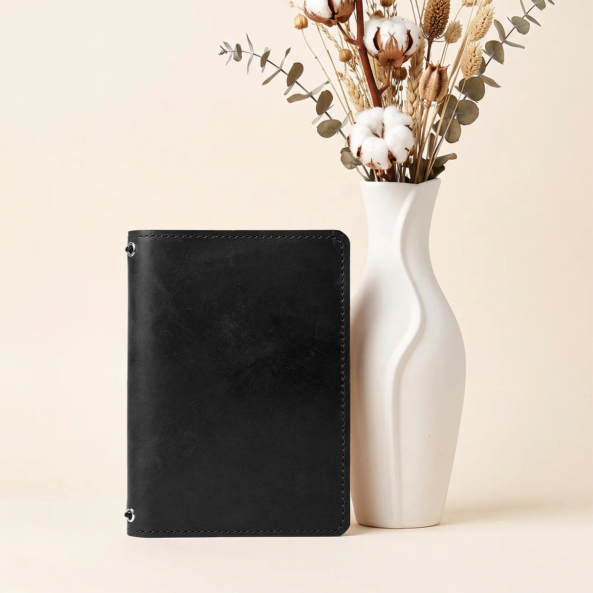Handmade leather journal cover crafted from first grade Crazy Horse leather