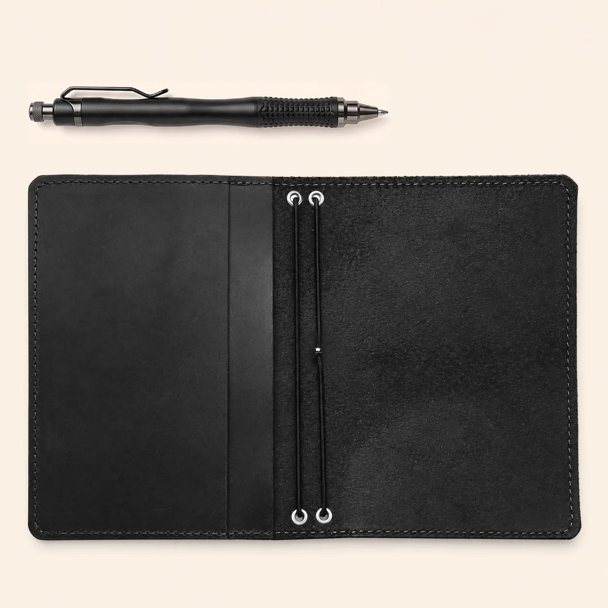 Genuine leather journal cover crafted from premium Crazy Horse leather with pockets