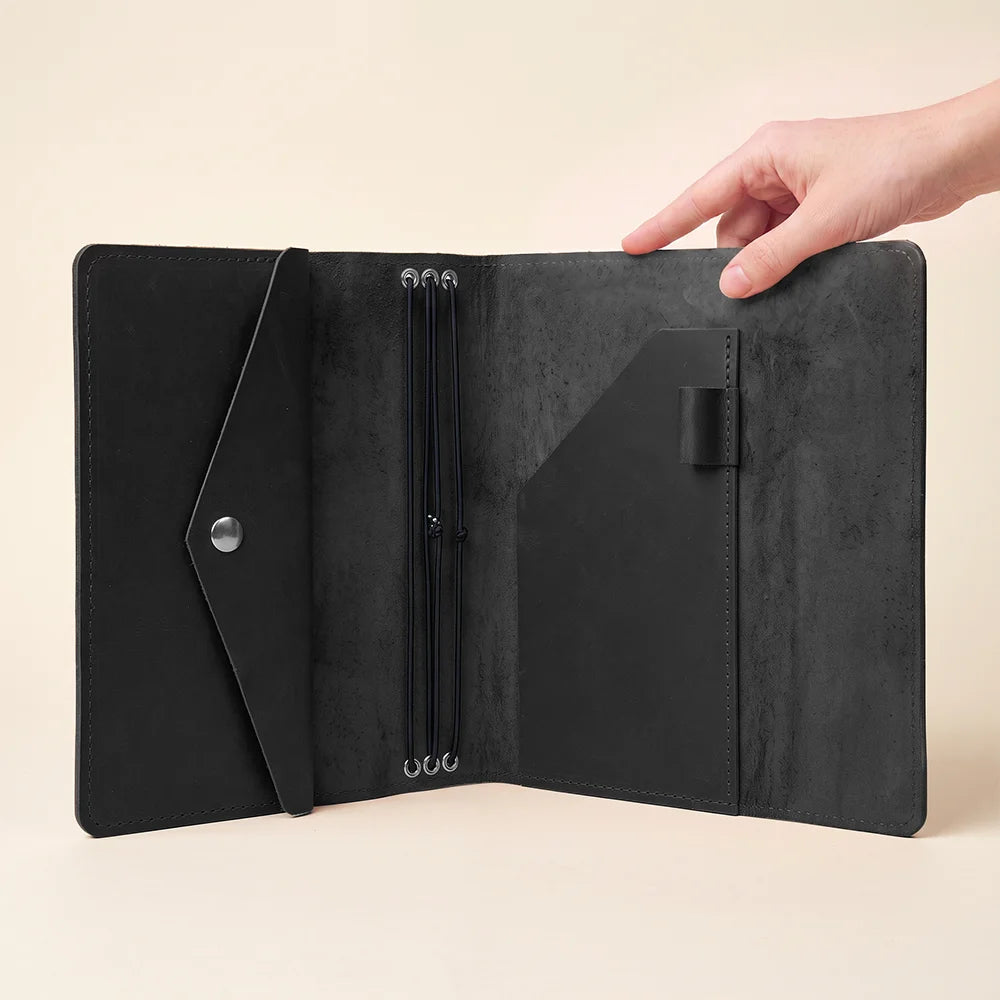 Premium notebook cover crafted from genuine leather for organized everyday planning and journaling.