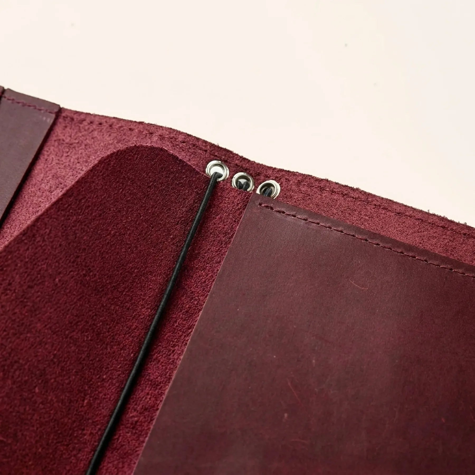 Rustic leather envelope style notebook insert with minimalist look