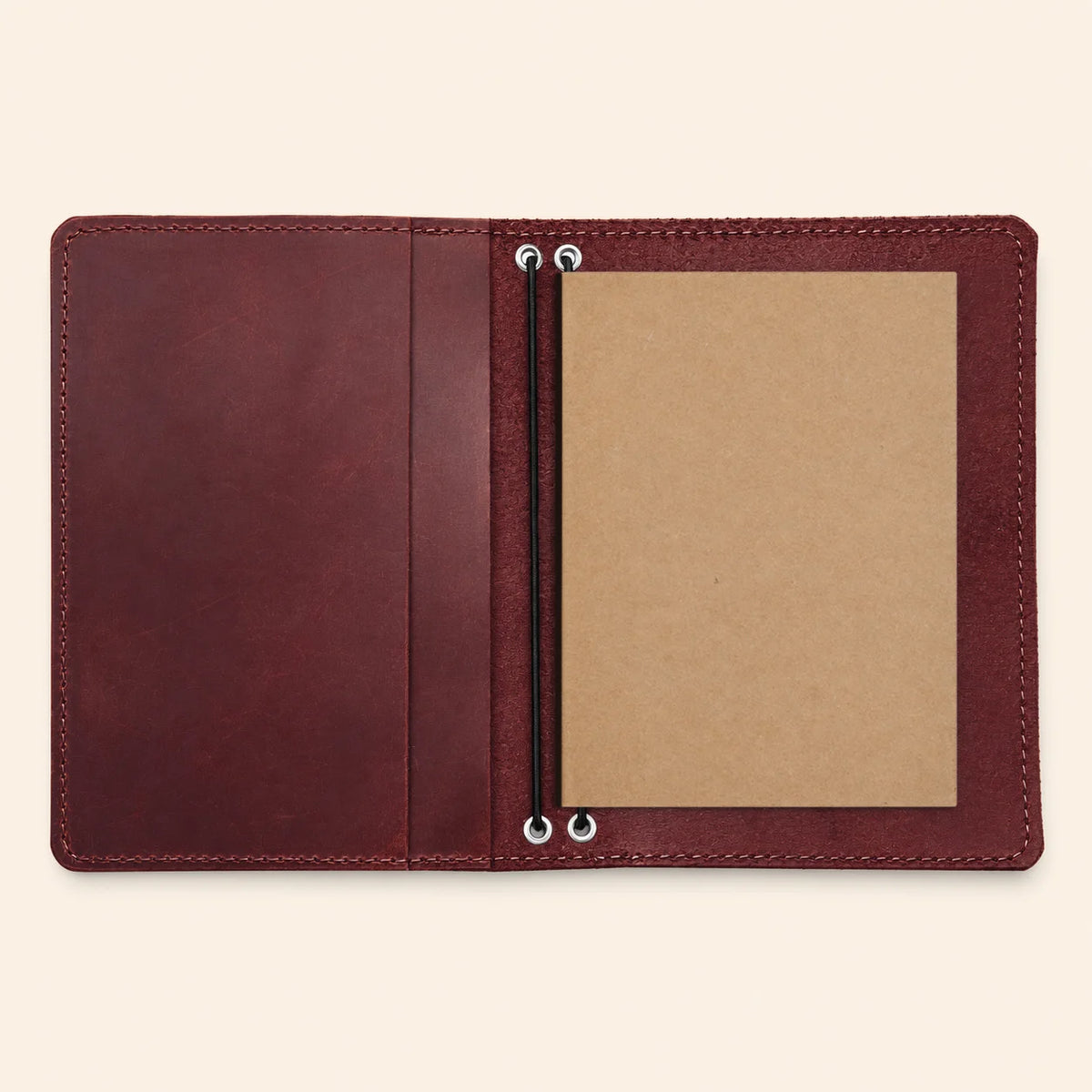 Genuine Crazy Horse cover with twin elastic loops and spacious internal organizer pockets