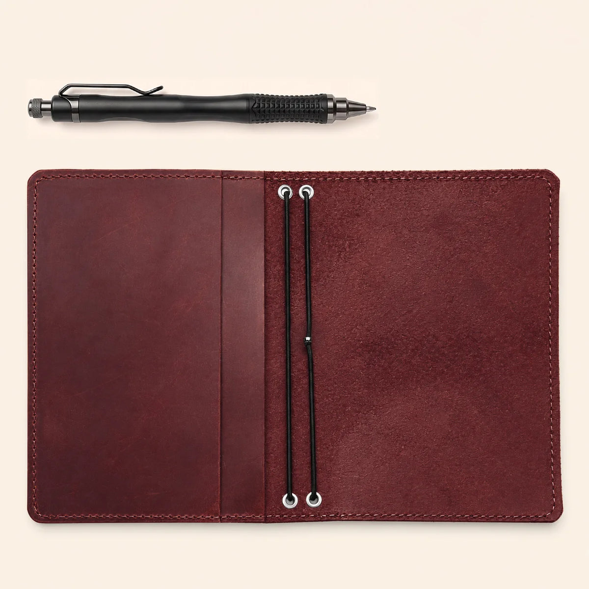 Rustic leather journal cover made from premium first grade Crazy Horse leather