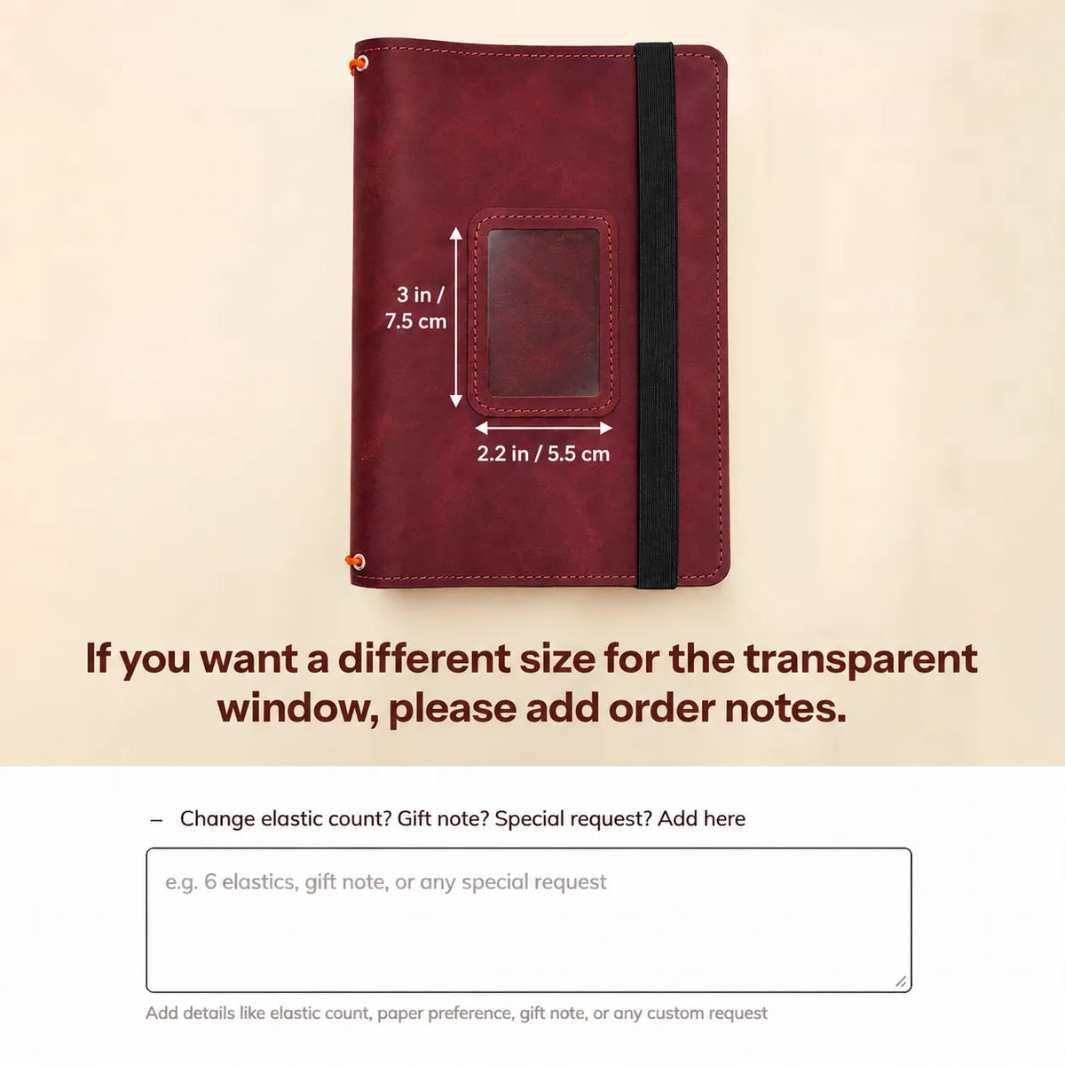 Genuine Crazy Horse leather notebook cover with a sophisticated vintage look.