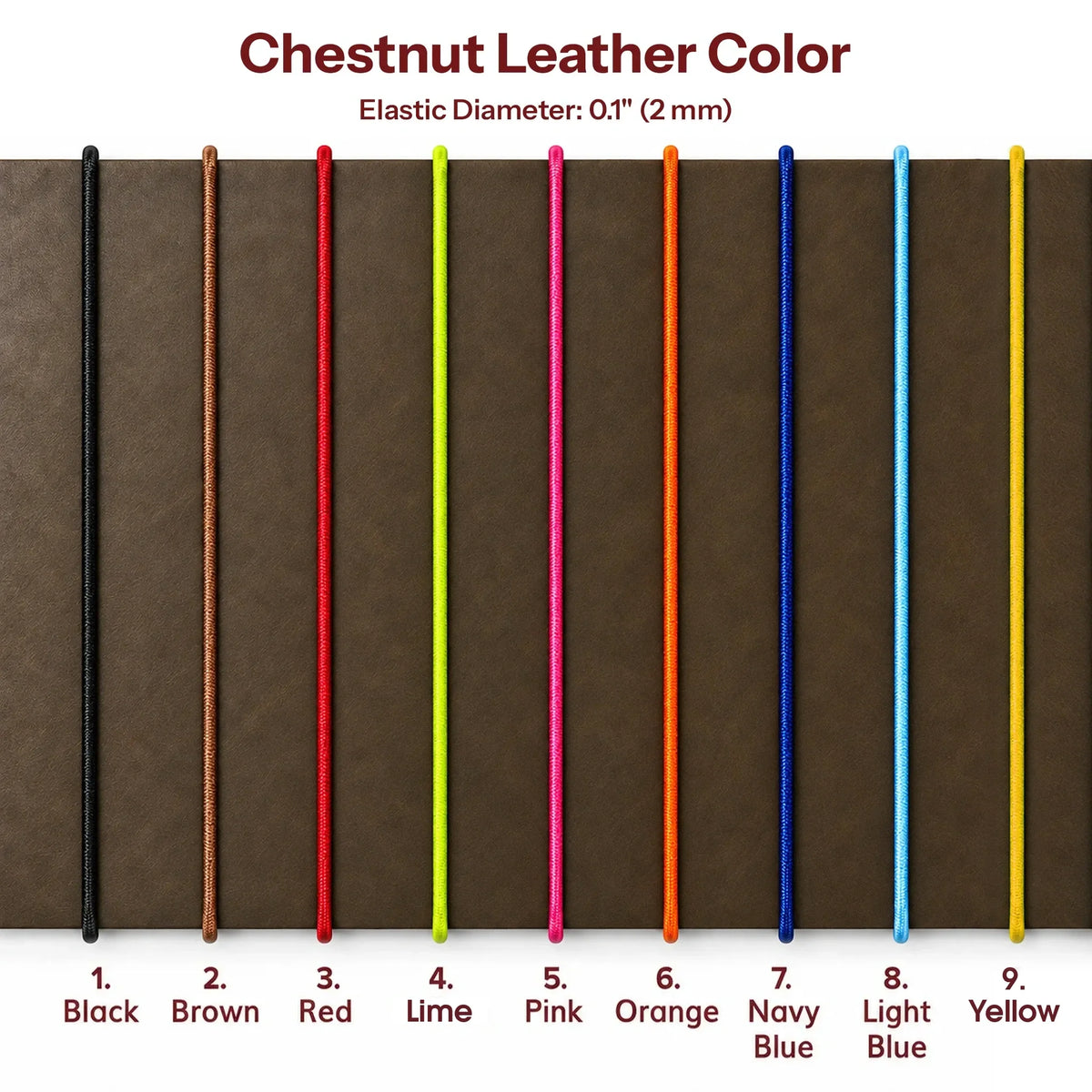 Natural leather journal cover featuring interior pockets and three secure elastic notebook bands