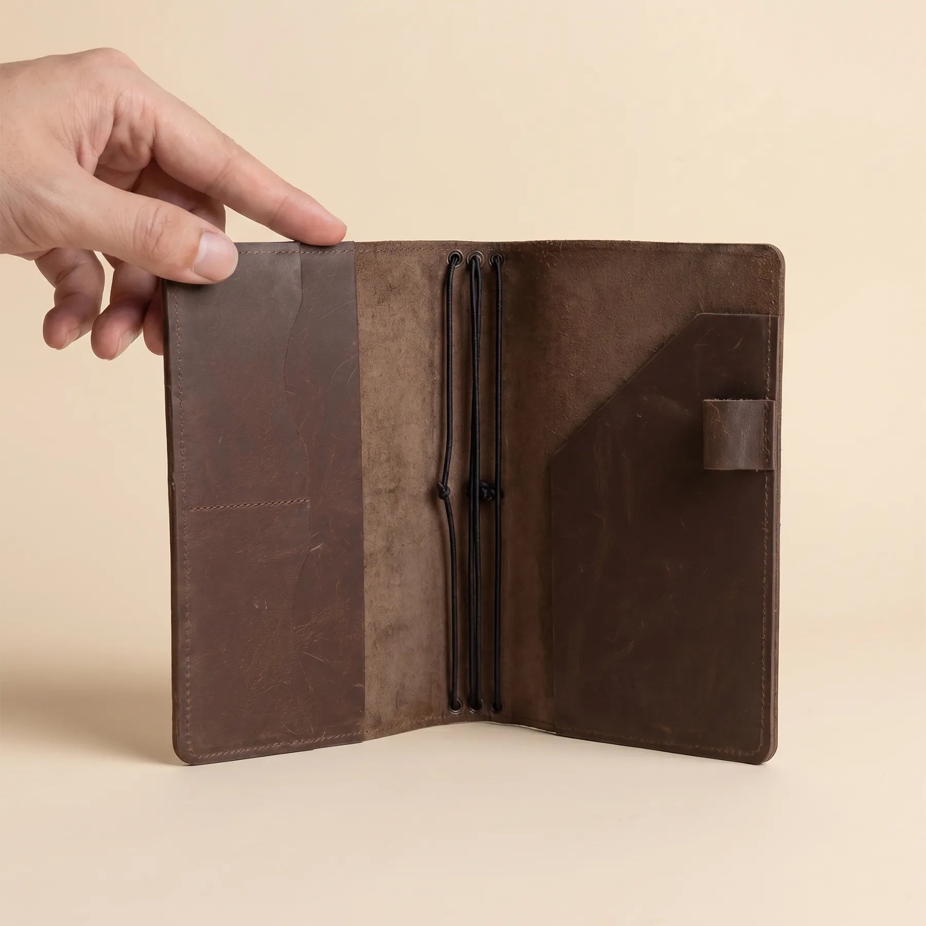 Genuine leather journal cover with timeless design and durable artisan construction.