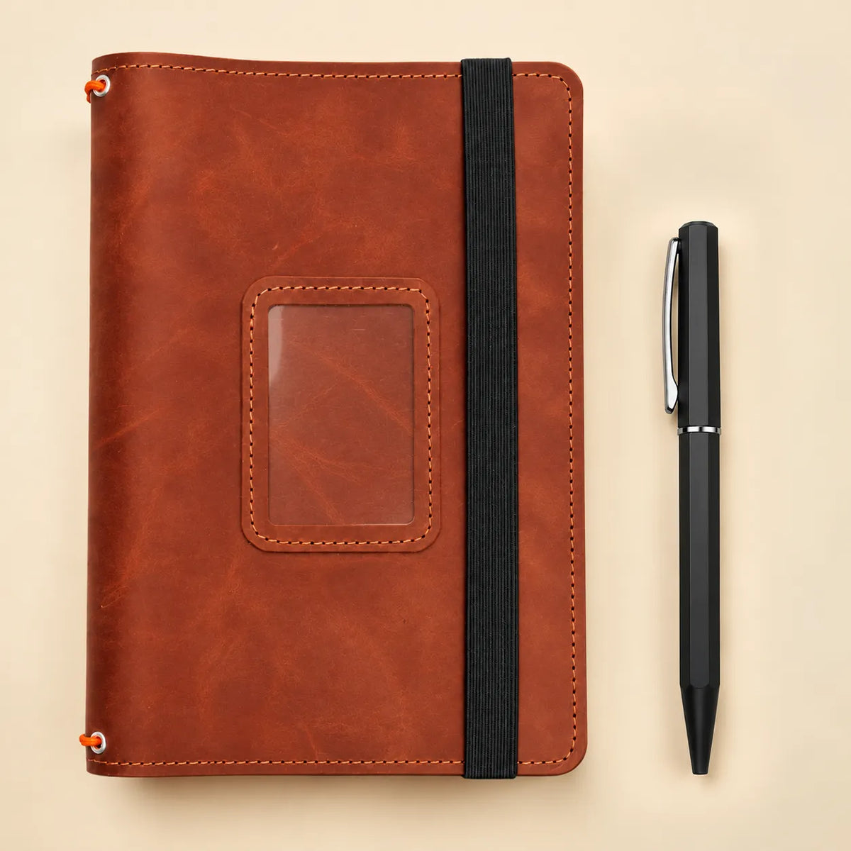 First-grade genuine leather journal protector featuring a rugged finish and artisan craftsmanship.