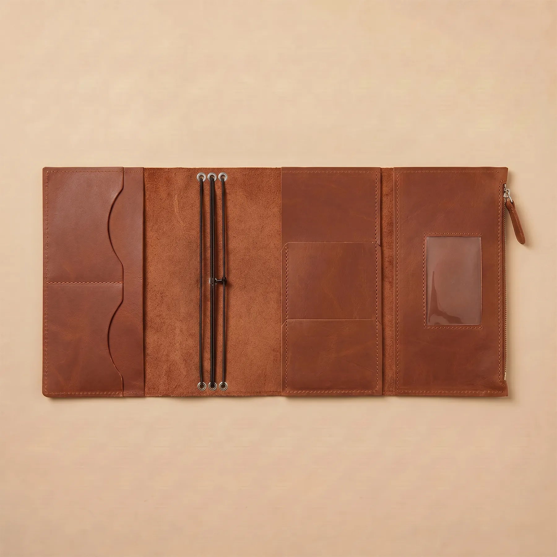 Premium leather notebook cover crafted from authentic leather with vintage character.