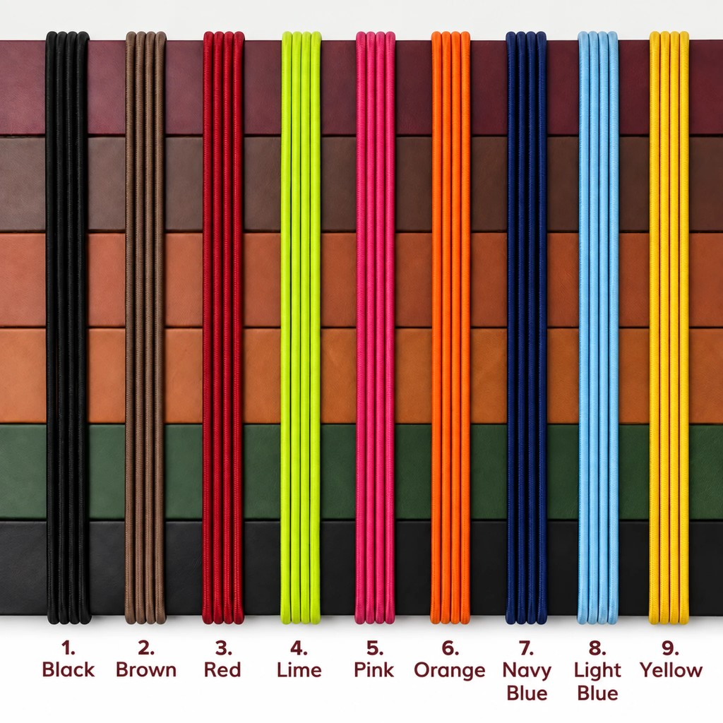Elastic colors including Lime and Yellow