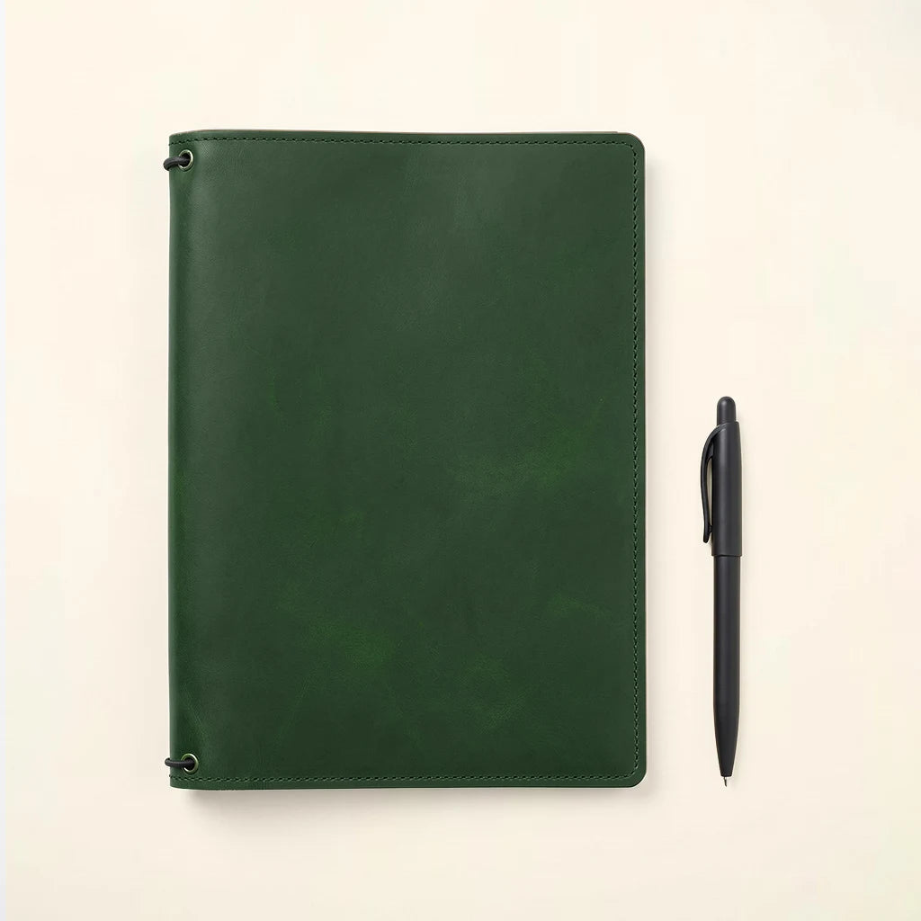 Journal organizer crafted from premium leather with thoughtfully designed storage.