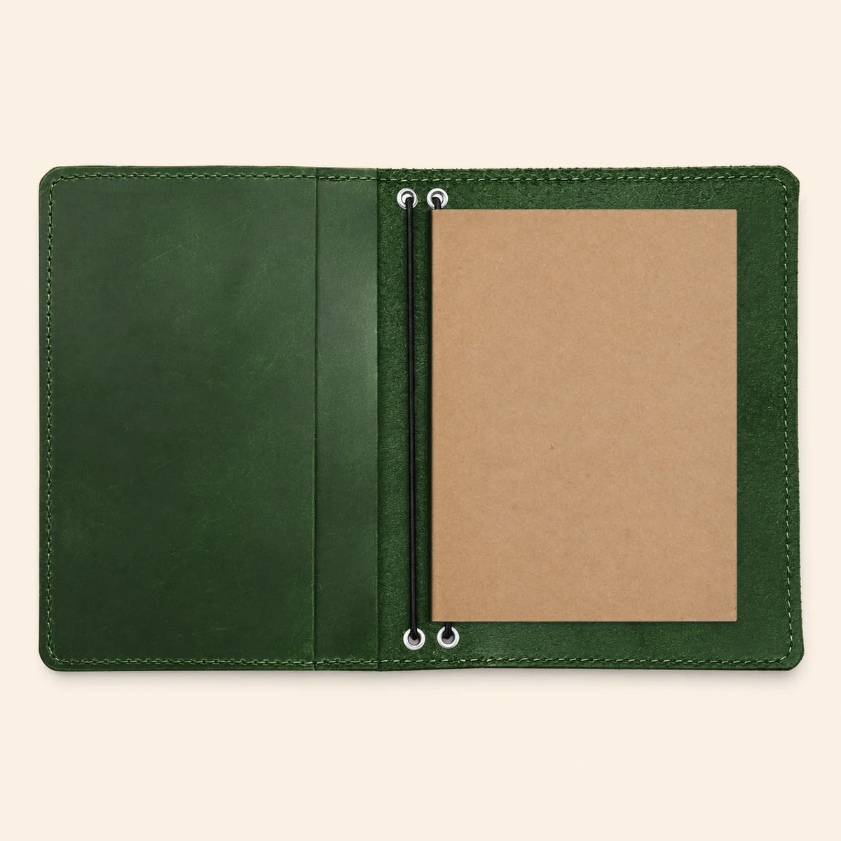 First grade Crazy Horse journal case with flexible elastic holders and organized internal pockets