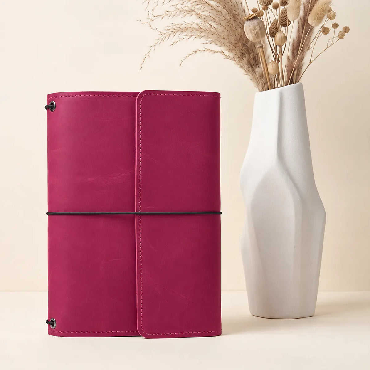 First-grade genuine leather journal cover with a classic timeless appearance.