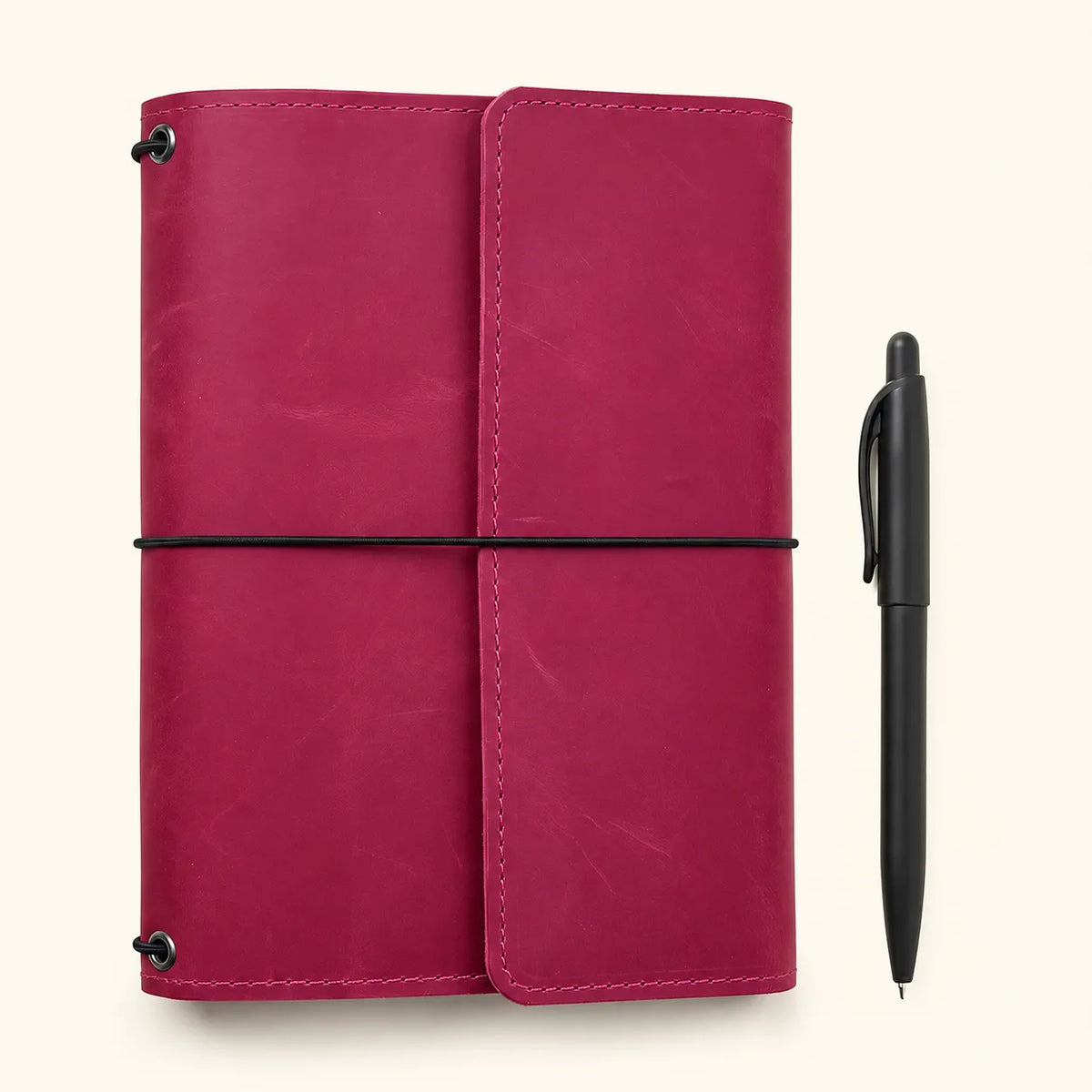Rustic notebook cover crafted from premium Crazy Horse natural leather.