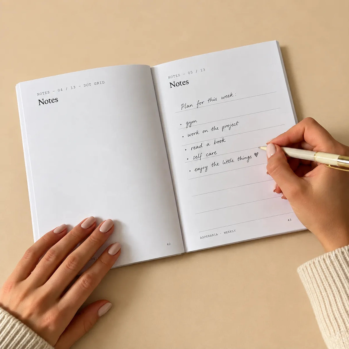 Weekly Planner Paper Refill — 52 Pages