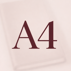 Beige pillow with 'A4' text on a beige background