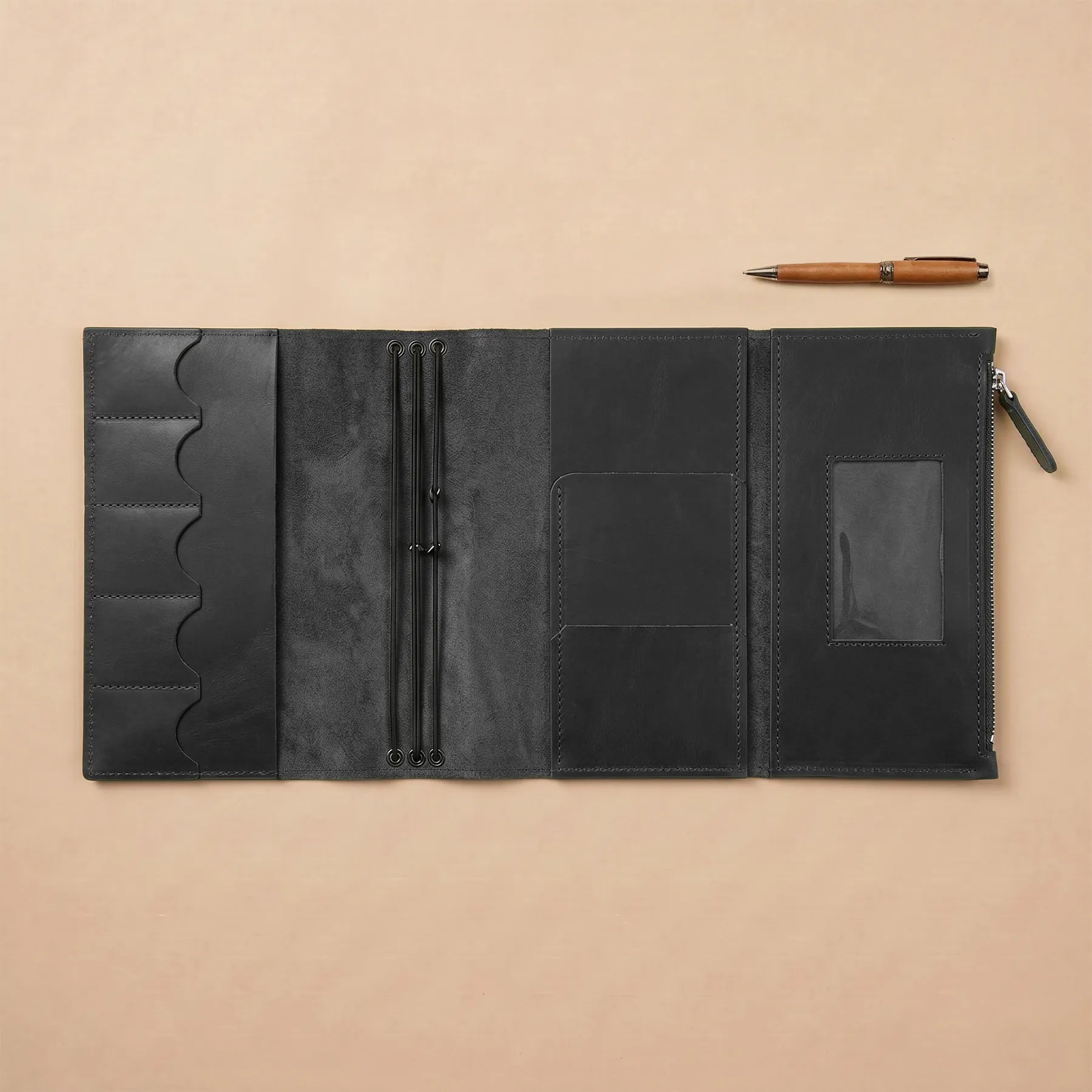 Premium leather journal cover crafted for daily organization and creative work