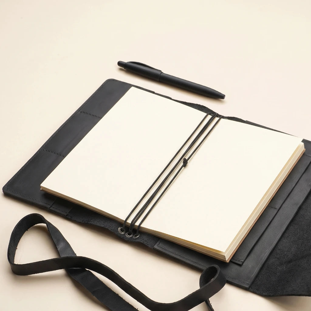 Handmade Journal Cover Black
