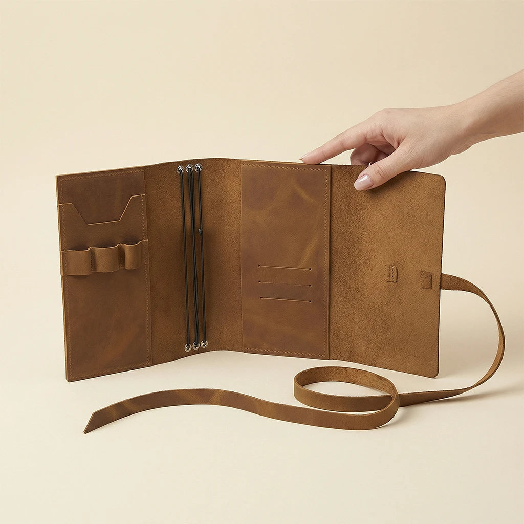 A4 Leather Notebook Sleeve